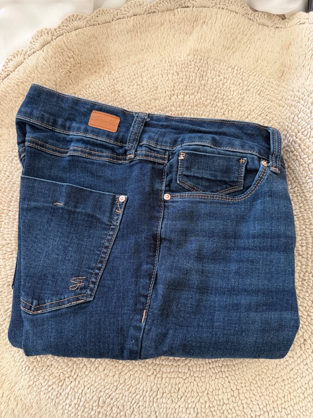 Dark Blue Women's Denim Jeans low rise boot